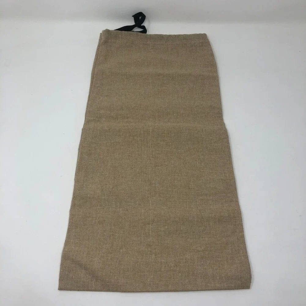 Authentic Gucci Shoe Canvas Dust Bag Set Logo Drawstring Travel Storage 16.5x8.5